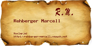 Rehberger Marcell névjegykártya